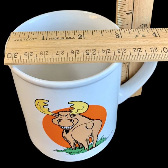 1982 A.C.E. ALASKA Moose Mug Poop Coffee Cup Someone Made Mark in Field Funny - Picture 12 of 12